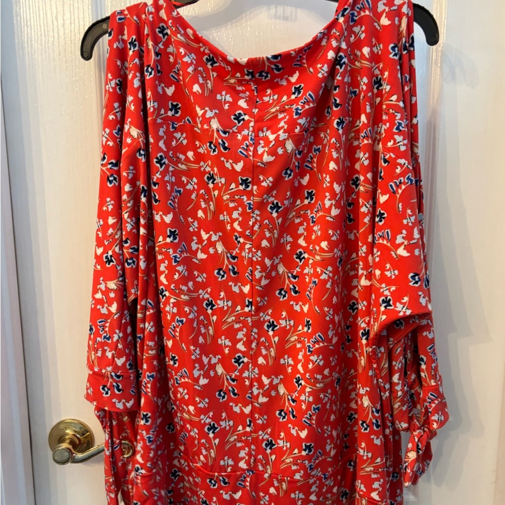 The Limited Red Floral Blouse
